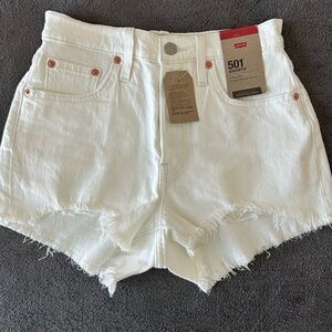 Levi's Women's Classic White Jean Shorts